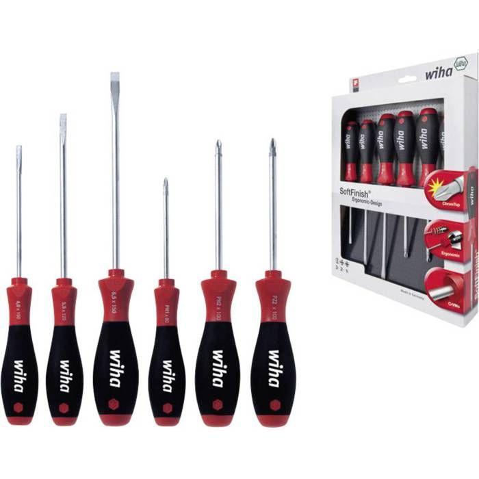 Wiha Jeu De Tournevis SoftFinish 6 Pièces 302 HK 601