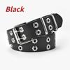 Women Belt Leather New Punk Style Fashion Pin Buckle Jeans Decorative Belt Double Exhaust Eye Belt