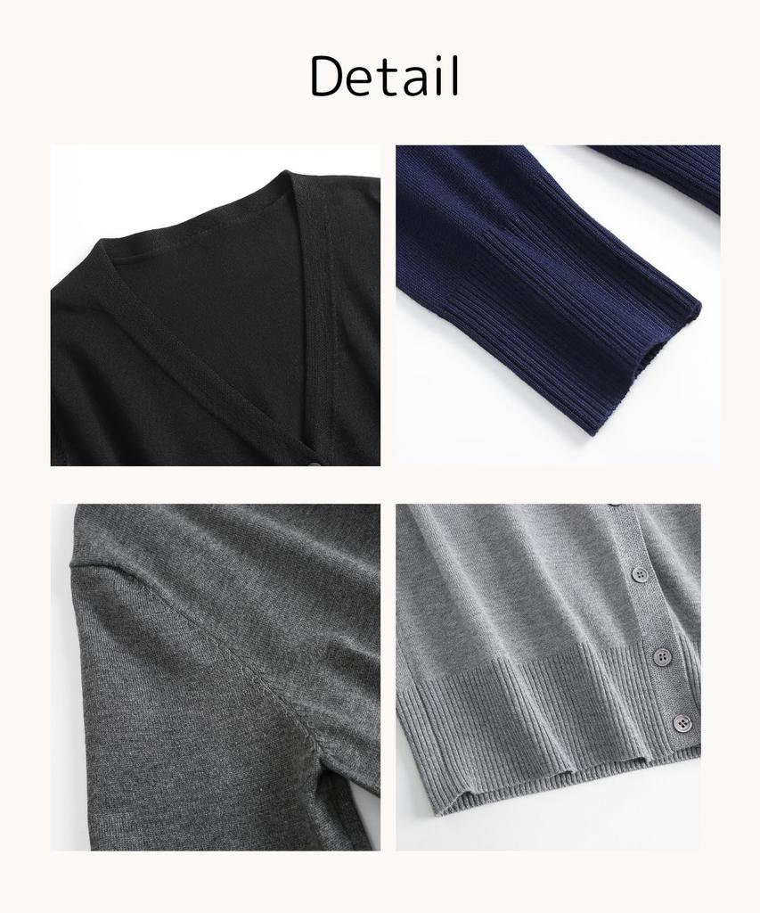 Riaminy Office Simple Solid Long Comfortable Dark Women's Cardigan, Knit, Sweater, Spring, Autumn, Winter, Casual, Business, Color, Stylish,