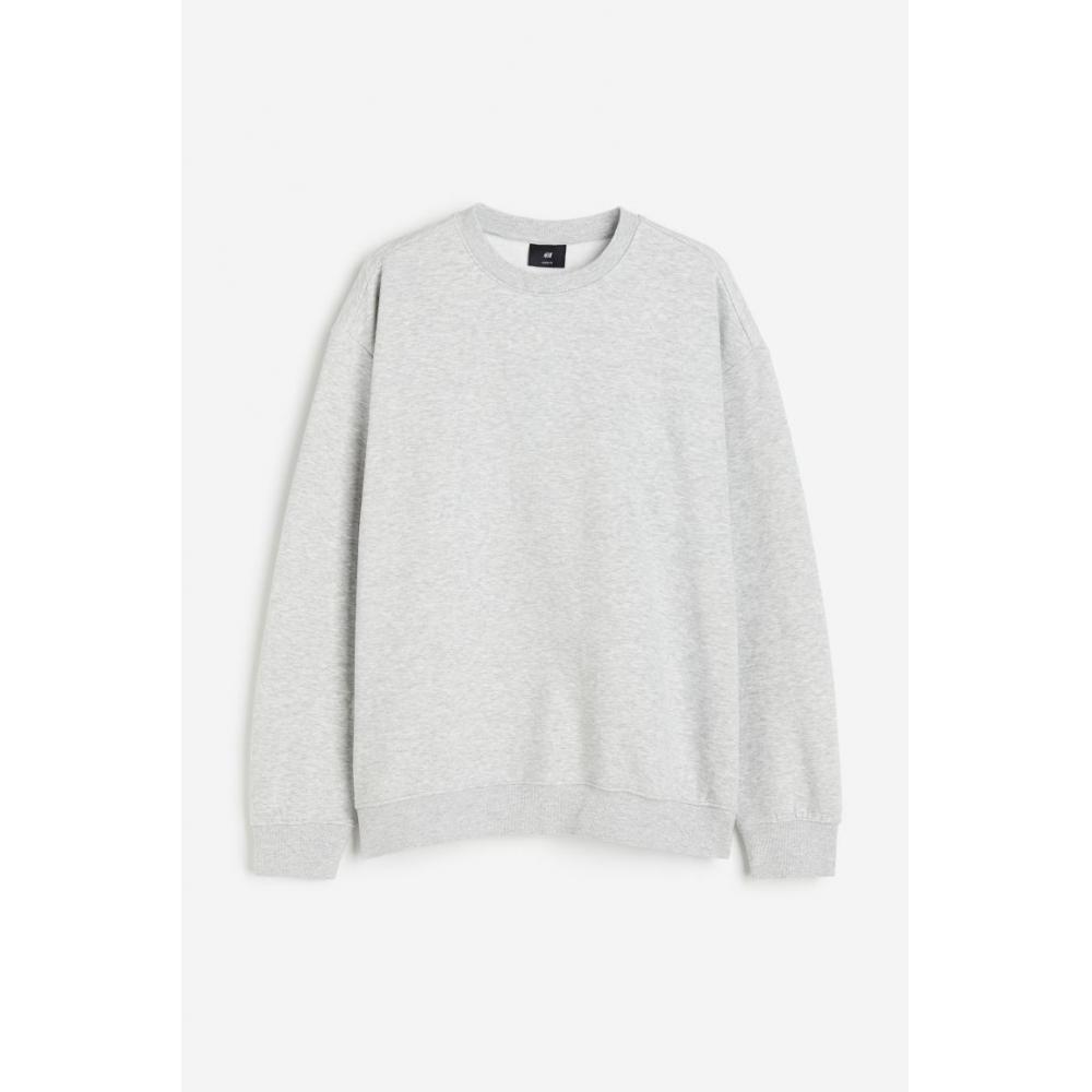 H M Loose Fit sweatsHirt ligHt Grey Melange