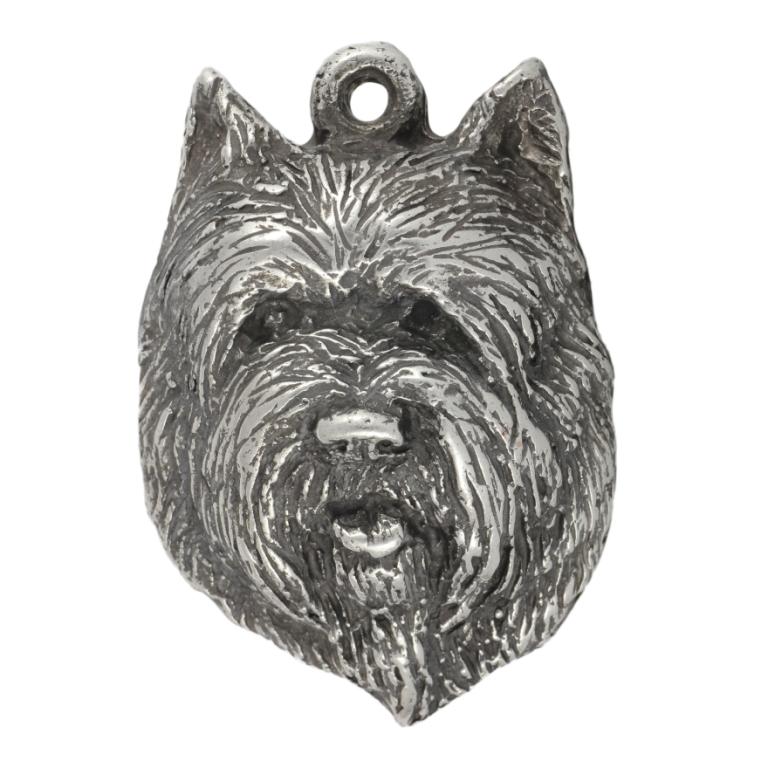 Cairn Terrier II - Silver-plated key ring with a dog in a gift box, handbag decoration, backpack pendant by Art-Dog brand