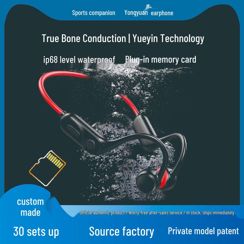 Y12 Waterproof Bone Conduction Bluetooth Earphones for Sports and Swimming – High Quality Sound, Ear-Hook Design