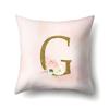 Polyester Pillowcase Home Fantasy Watercolor Print Pillowcase 26 English Letter Cushion Cover