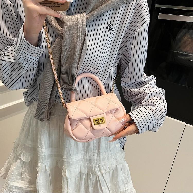 Rhombus Chain Bag Women's New Summer Niche Design Messenger Bag Portable Small Square Bag