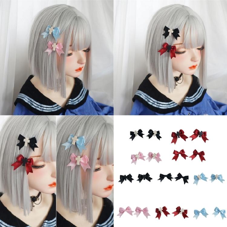 Colorful Crosses Hair Barrettes Hair Clip Sweet 2000s Hair Clip for Women, Barrettes Bowknot Shape