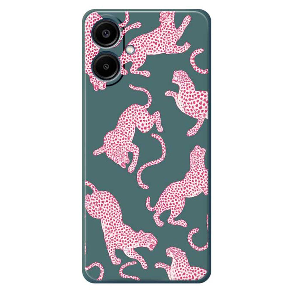 For Samsung Galaxy A07 4G Case Leopards Pattern Printing Straight Edge TPU Phone Back Cover