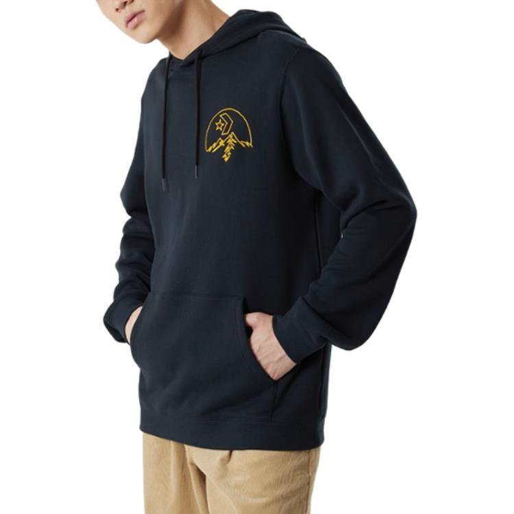 Converse Mountain Logo Hoodie Asia Sizing 'Black' Men's 10025050-A01