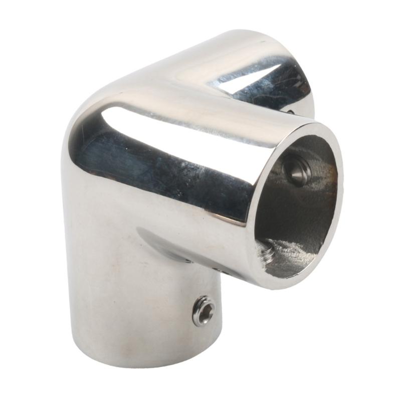 Boat Handrail Corner Fitting Tees Connector 316 Stainless Steel Rail Joint with Slip-On Tube Design and Set Screws for Assembly Work
