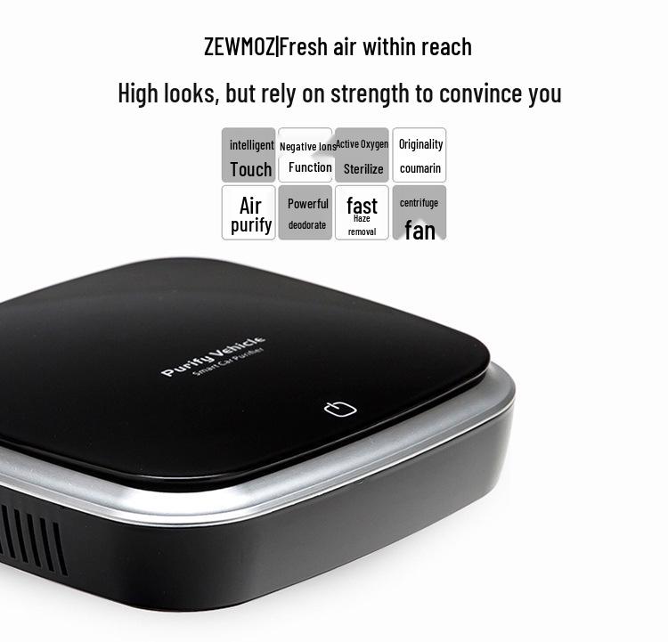Solar-Powered Car Air Purifier: Eliminates Odors & PM2.5
