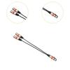 Heavy Duty Flexible 30cm Audio Adaptor 1 Female to 2 Male 3 Pin Patch Y Cable for Mixer Equelizer