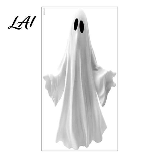 PVC Glass Clings for Bedroom Halloween Ghost Window Stickers Removable Wall Decals Peel And Decorative Stickers Clean Surfaces Stick Self-Adhesive