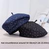 Polka Dot Beret Hat Vintage Style Painter Cap Fashion Cloud Hat  Daily