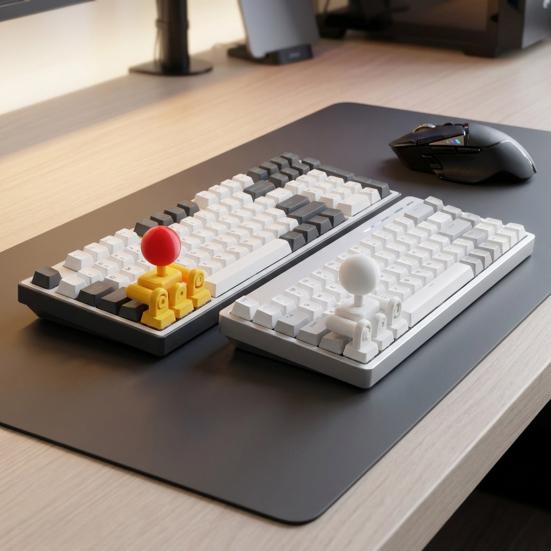 Vintage Game Joystick Keycap 3D Printed Novelty Mechanical Keyboard Keycap 4-Key Linkage Mini Fighting Controller Button Attachment for Gamer