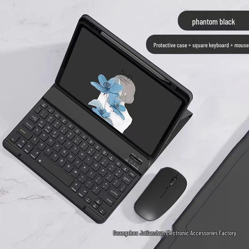 Compatible Protective Leather Case with Bluetooth Keyboard for iPad 11th Gen A16 Tablet - Spanish Layout.