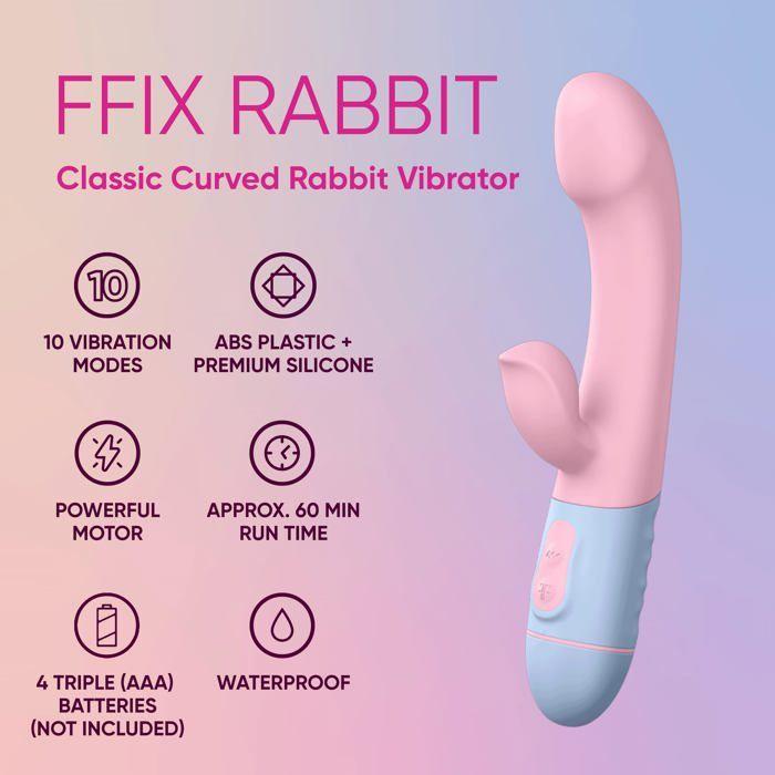 Vibromasseur Rabbit - FemmeFunn - ffix - Puissant - Double Stimulation - Silicone Premium