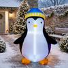 Inflatable Penguin with 5ft Outdoor Yard Decoration for Lawn, Garden