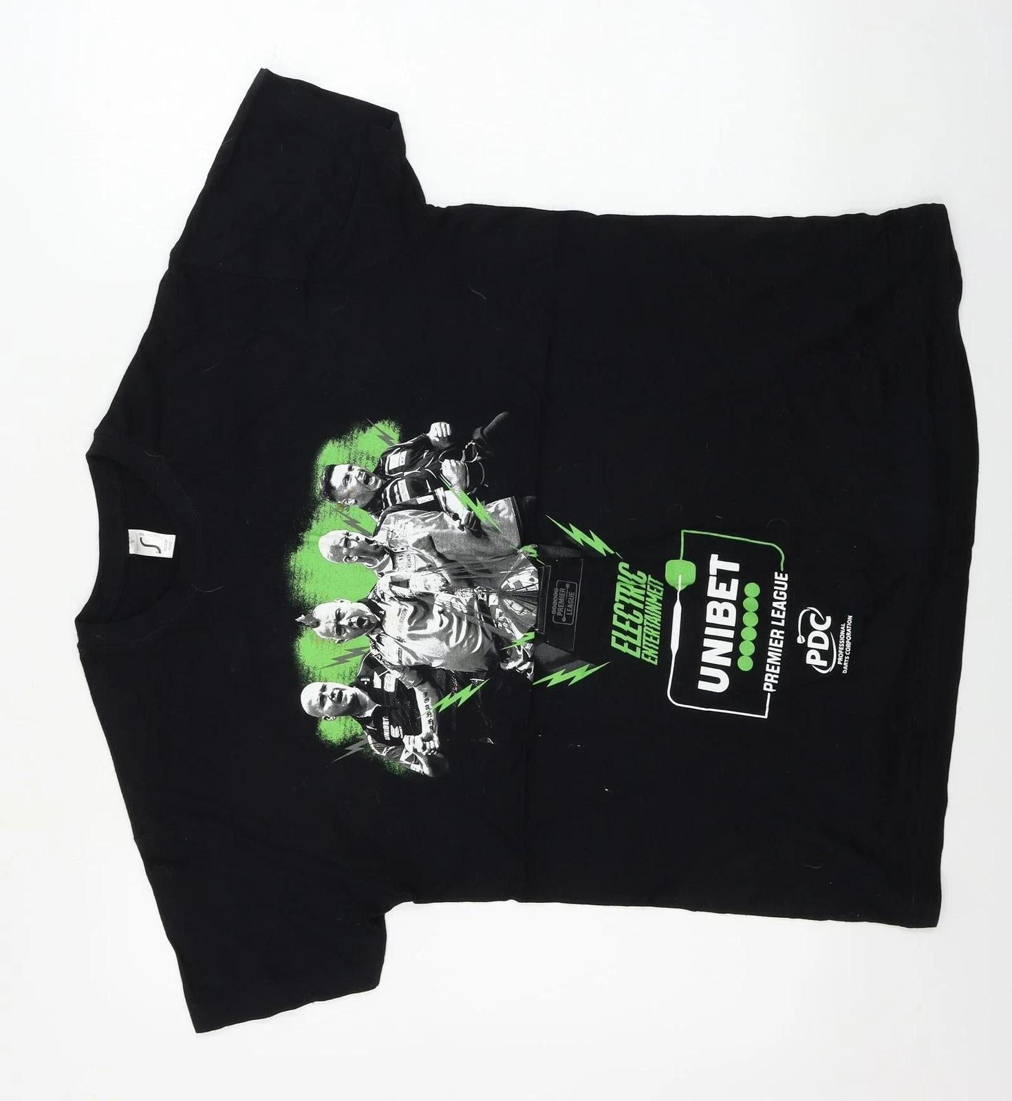 

Regent Mens Black Cotton blend T-Shirt Size S M