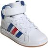 adidas GRAND COURT Fabric Mid Top Skateboard Shoes White Kids' JP8876