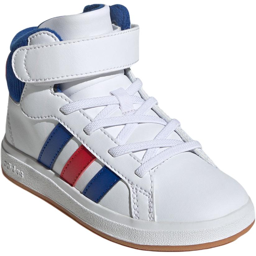 adidas GRAND COURT Fabric Mid Top Skateboard Shoes White Kids' JP8876