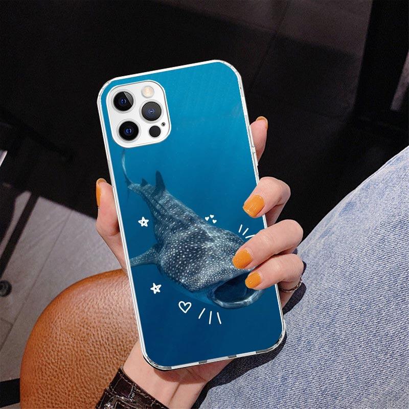 

Ocean Whale Shark Phnoe Case for Iphone 17 Air 16 16E 11 12 13 Mini 14 Plus 15 Pro Max 7 8 + SE 2020 Phone Cover Coque iPhone 13 Pro