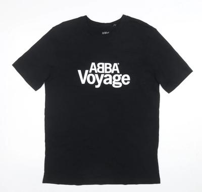 T-shirt da uomo ABBA Voyage Nera in Cotone Biologico Taglia Media