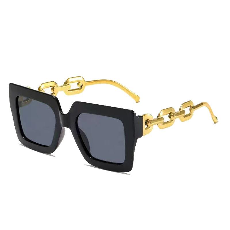 Large Frame Women'S Sunglasses Personalized Chain Glasses Sunglasses Advanced Sense