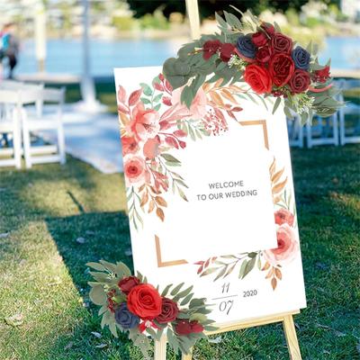 2 Pieces Artificial Flower Swag Arch Simulation Wedding Party
