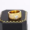 Luxurious 18k Gold Men's AAAA Zircon Ring for Anniversary Gift Men's Jewelry Men RingHigh Quality Party Jewelry
