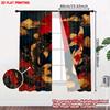 Set Of 2 Koi Fish Curtains Flat Digital Print Japanese Asian Style Red Black Carp Gold Clouds Sun Living Room Curtain Polyester Ideal For Sitting