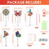 5Pcs DIY Animal-themed Diamond Art Painting Sets Diamond Sun Catcher Crystal Pendant Keychain Bag Holiday Decorations