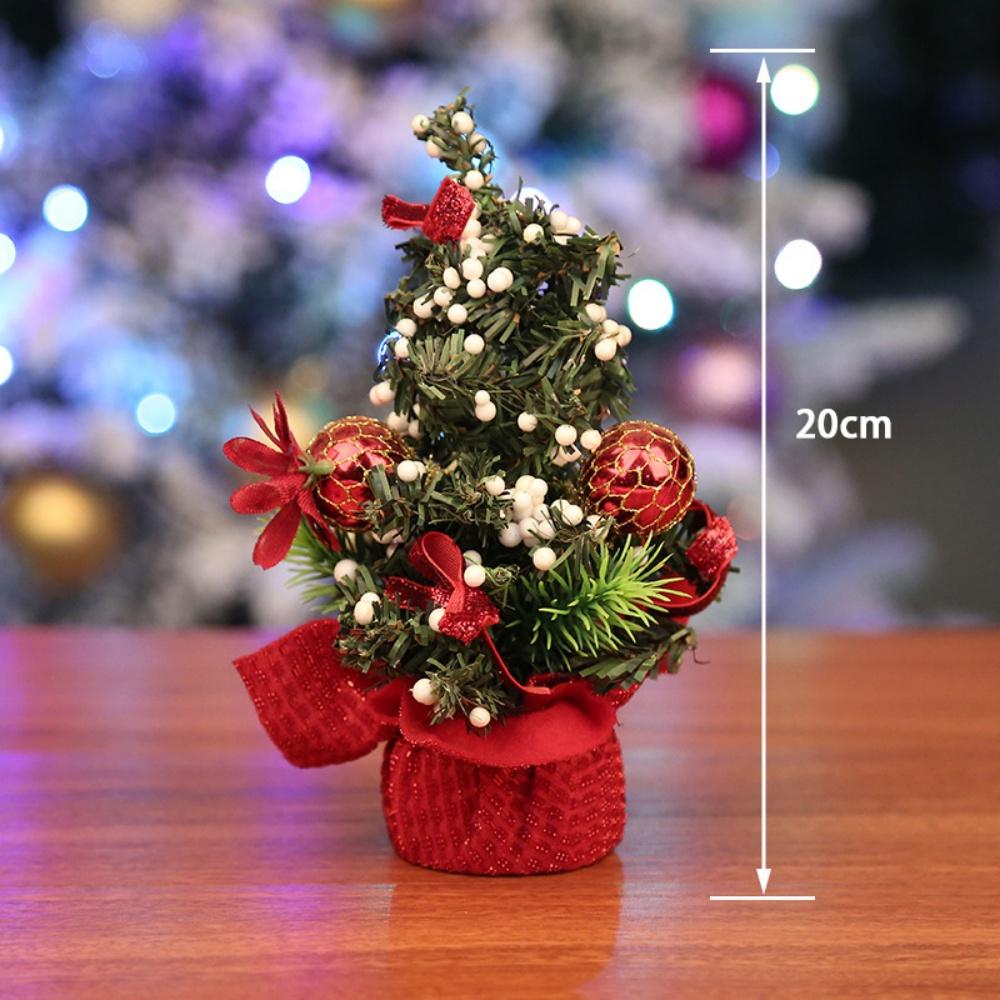 Simulated Mini Christmas Tree Pine Needles Christmas Trees Tabletop Ornament New Year Gift Supplies Desk Decoration