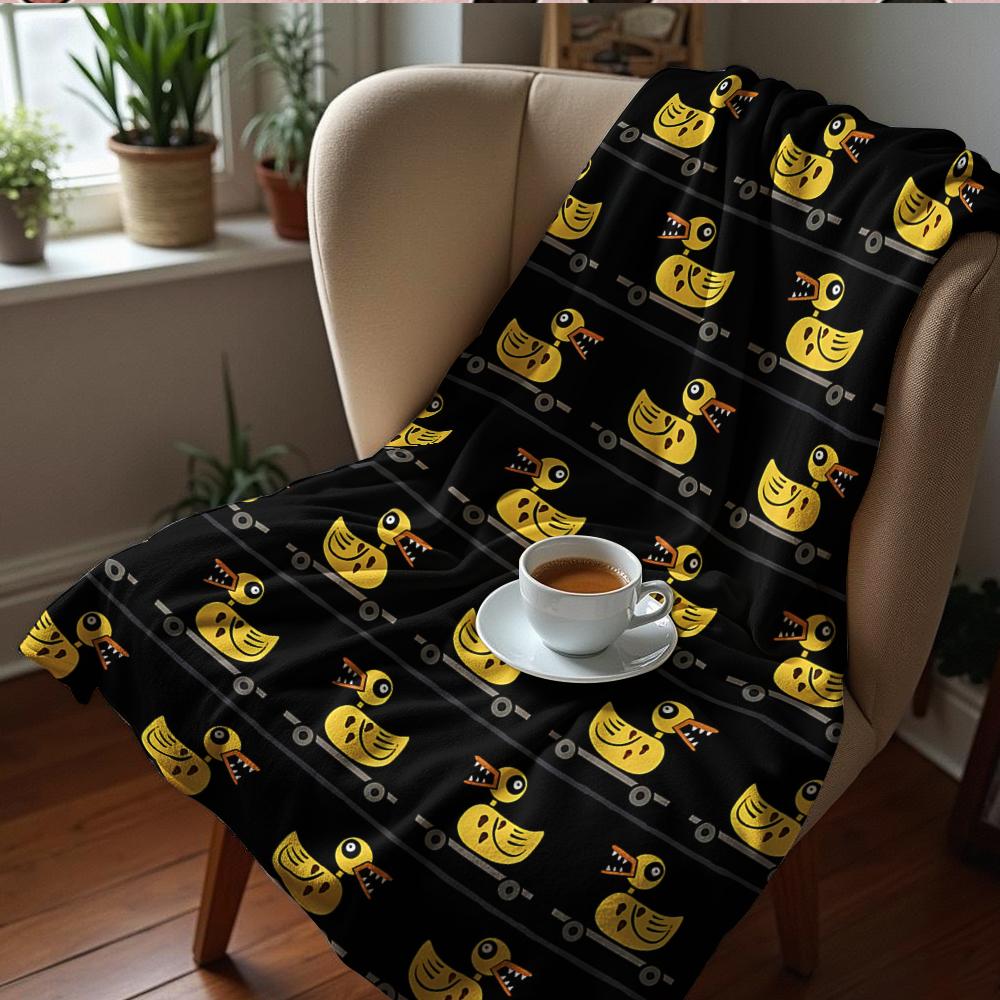Horror Eye Mouth Cartoon Anime Print Flannel Blanket Soft Warm Throw for Kids Bedroom Sofa Christmas Office Car