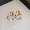 Rhinestone Crystal Geometric Ear Cuff: Elegant Earring with Personality and Sophisticated Style for Women