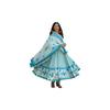 Gosriki Women' Rayon Viscose Anarkali Printed Kurta With Pant & Dupatta (Bahurup WhiteGs White Small)