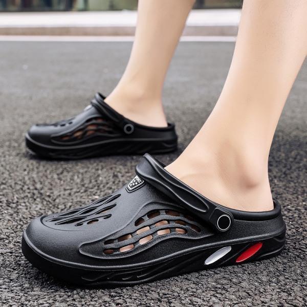 Mens Womens Garden Clogs Shoes - Slip-on with Adjustable Back Strap - Casual Slippers Unisex Quick Drying Sandals Summer Anti-Slip Beach Shoes