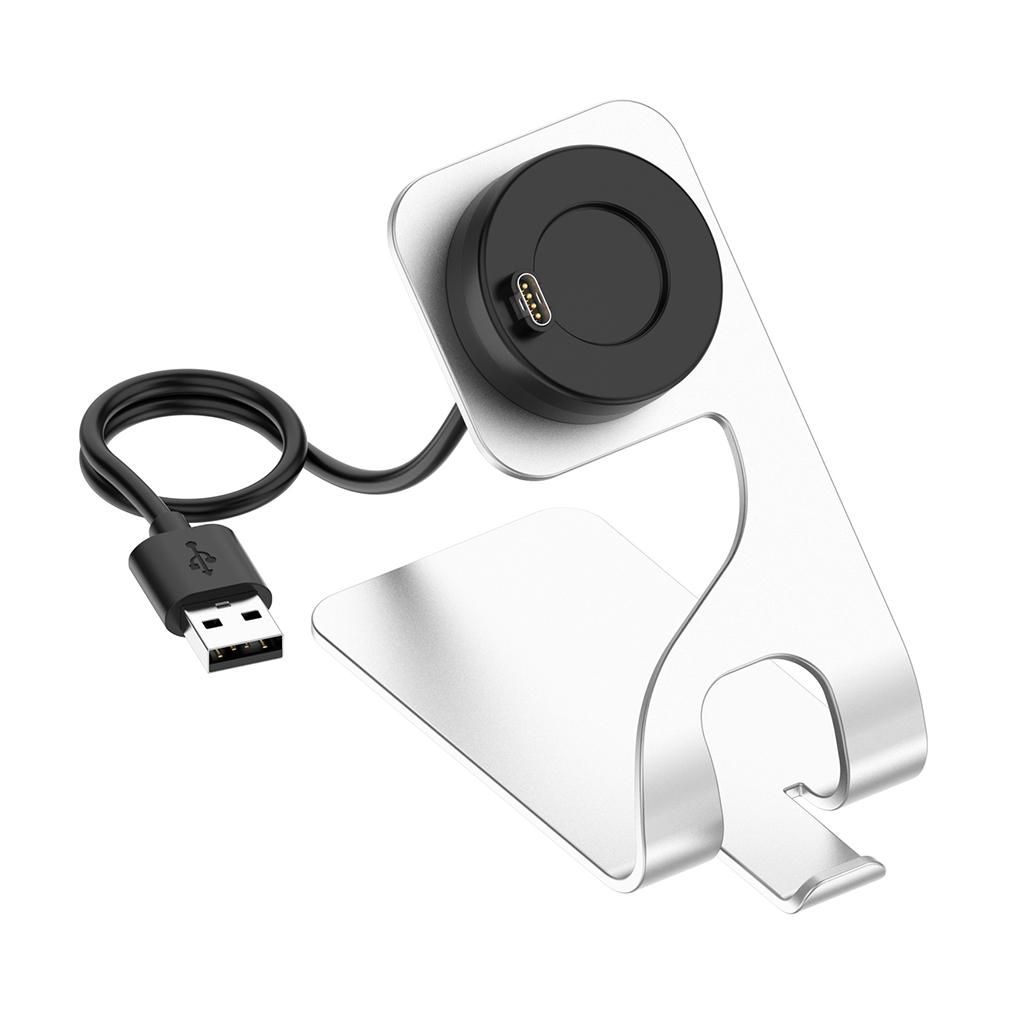 

Watch Charger Smartwatch Charging Dock Stand Station Travel Adapter Replacement for Venu 2 2S/for Venu 2 Plus серебряный