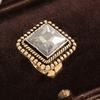 Fashion Women Rhinestone Geometry Earrings/Rings, Vintage Water Drop Earrings/Square Rings, Elegant Earrings/Rings for Women Party