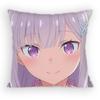 re zero infinity Emilia Cute Anime GGirl Pillow Case Sofa Living Room BedroomHeadboard Backrest Cushion Square Cushion Nap Time
