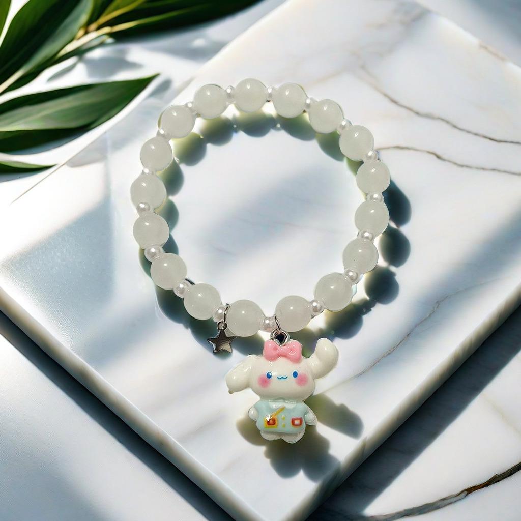 Cat's Eye Moonstone Butterfly Bracelet for Women – Trendy, Versatile Beaded Design, Perfect Student Gift