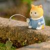 Creative Aquarium Decoration: Cute Animal Fishing Ornaments with Waterfall Rockery for Fish Ponds