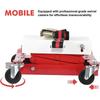 Compact 450 lbs Capacity Transmission Jack, Adjustable Height 7-23, 4-Wheel Auto Lifting Jack with Safety Straps