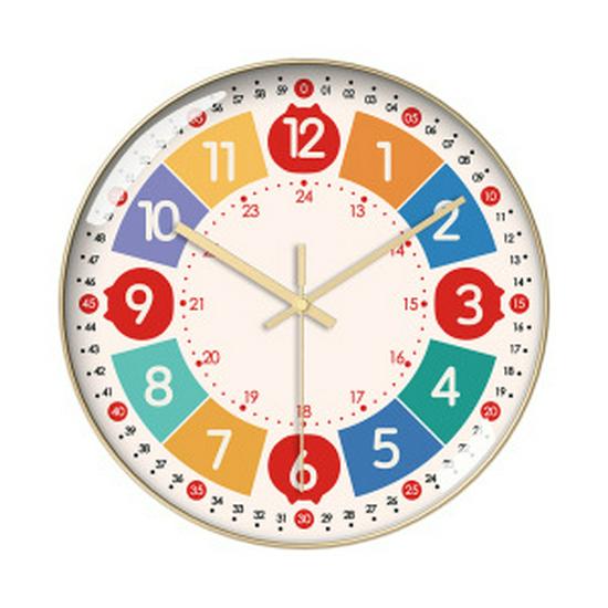 Children's Silent Cartoon Wall Clock for Early Education and Kindergarten Classrooms