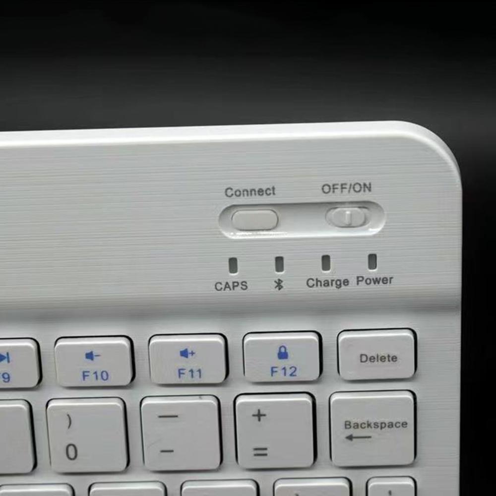 10-Zoll-Wireless-BT-Tastatur Threesystem Universelles, farbenfrohes, wiederaufladbares BT-Tastatur-Mobiltelefon
