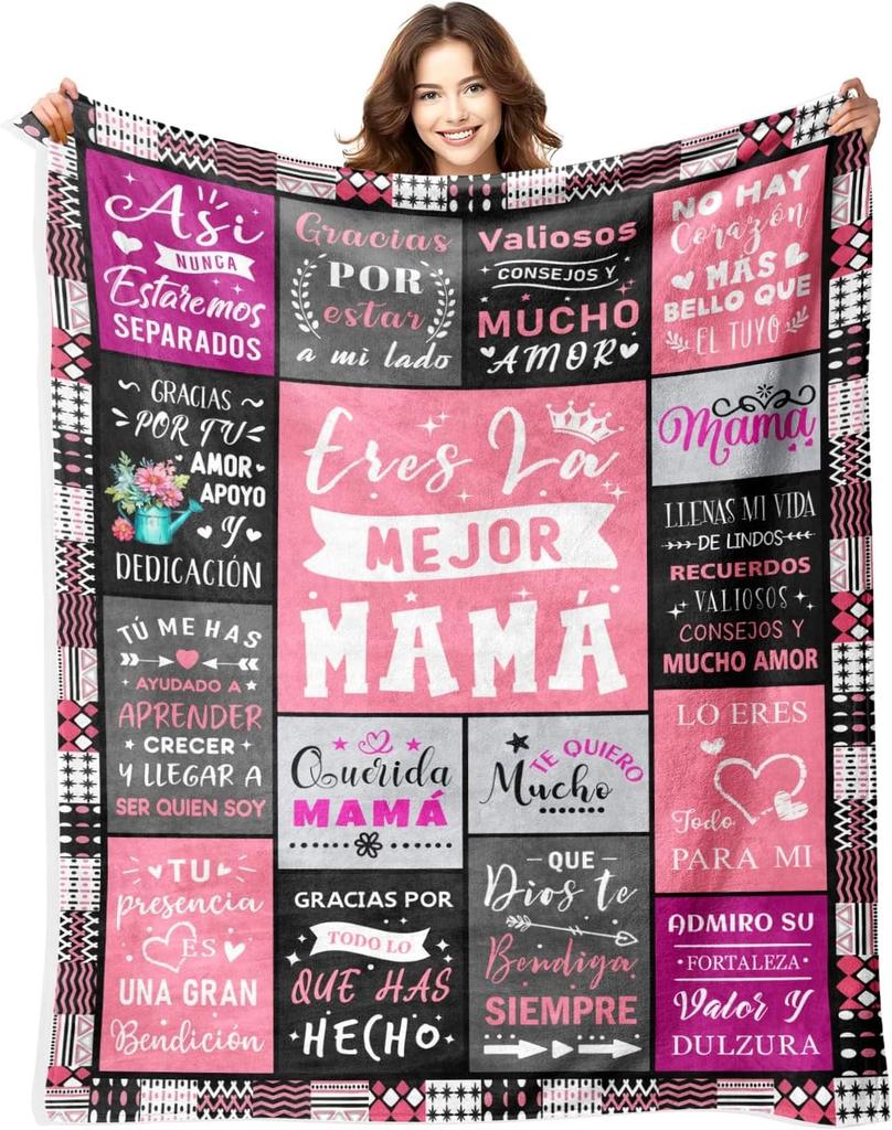 Gifts from Daughter Son for Mother's Day Birthday Mom Gifts Anniversary Unique Gifts for Mom Super Soft Flannel Throw Blankets