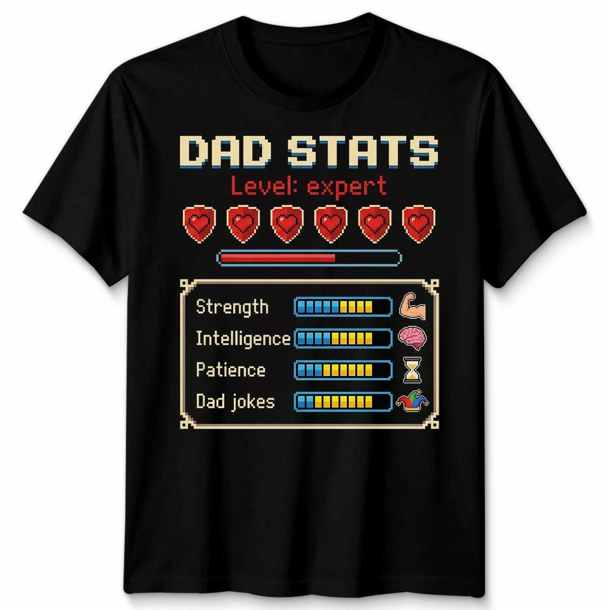 

Mens Dad Level Expert Hearts Graphic Slogan Unisex TTshirt Fathers Day M