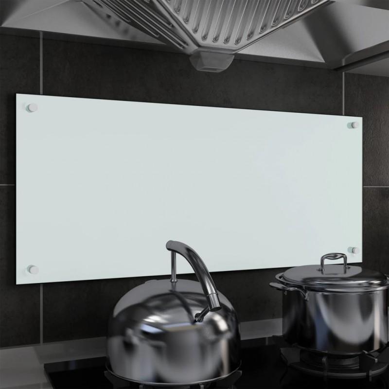 Day and Night - Day and Night Kitchen Splash Protection White Tempered Glass 90x40 Cm
