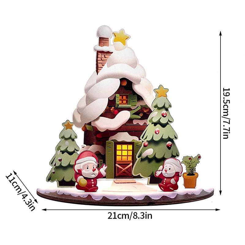 

Різдвяні дерев яні прикраси для подарунків своїми руками 2025 З Різдвом Христовим Настільна атмосферна декорація Різдвяні подарунки для дітей Фотореквізит