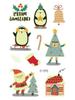Ricalon Glow-in-the-Dark Waterproof Christmas Temporary Tattoos for Kids