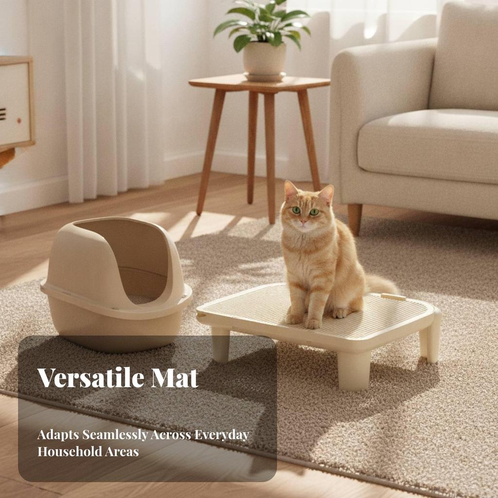 Low-Maintenance Mat Practical Cat Litter Rug Ventilated for Home