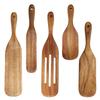 1pc/1 Set Premium Teak Wood Slotted Spurtle Spatulas Spoons Set for Nonstick Cookware Kitchen Cooking Heat Resistant Non Stick